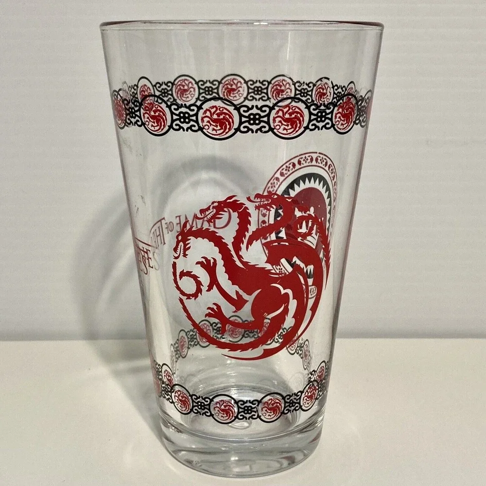 GAME OF THRONES House Targaryen Stemless Pint Glass – 16 oz – Officially License